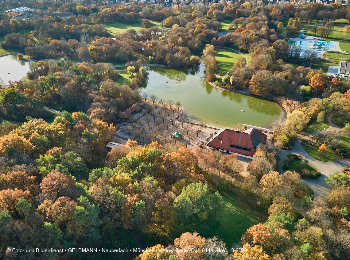 13.11.2020 - der Ostpark mit See und Biergarten in Neuperlach